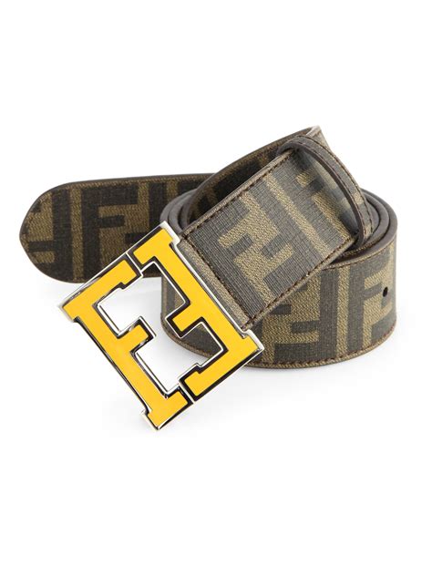 fendi college belt yellow|Fendi belts for men.